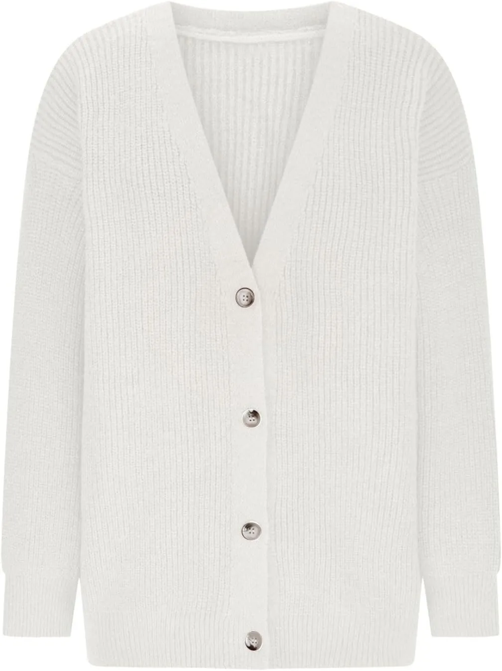 Cardigans for Women Trendy Oversized Long Sleeve Button Open Front Knit Sweater Fashion Outerwear Coats with Pockets
