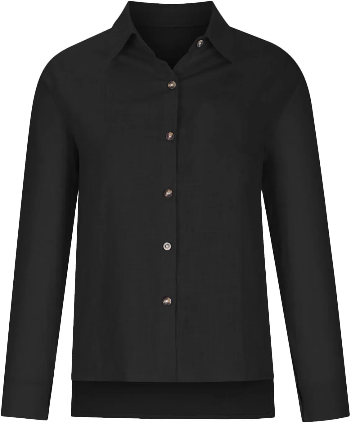 Cotton Linen Shirts for Women 2025 Spring Casual Long Sleeve Tops Button Down Lapel Blouses Summer Loose Work Tshirt