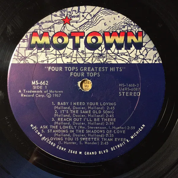 Four Tops - Four Tops Greatest Hits (LP, Comp) (VG )