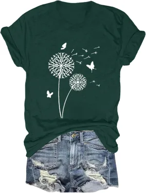 GOKKILRW Womens Summer T Shirts Short Sleeve Crewneck Graphic Tee Shirts Loose Casual Dressy Blouses Ladies Fashion Clothes