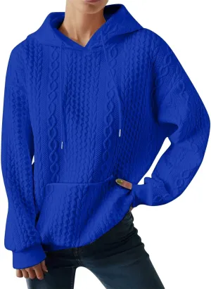 LCMTWX Womens Winter Fuzzy Fleece Jacket New Solid Hooded Thickened Jacquard Long Sleeve Sweater Coat Top Hooded Coats