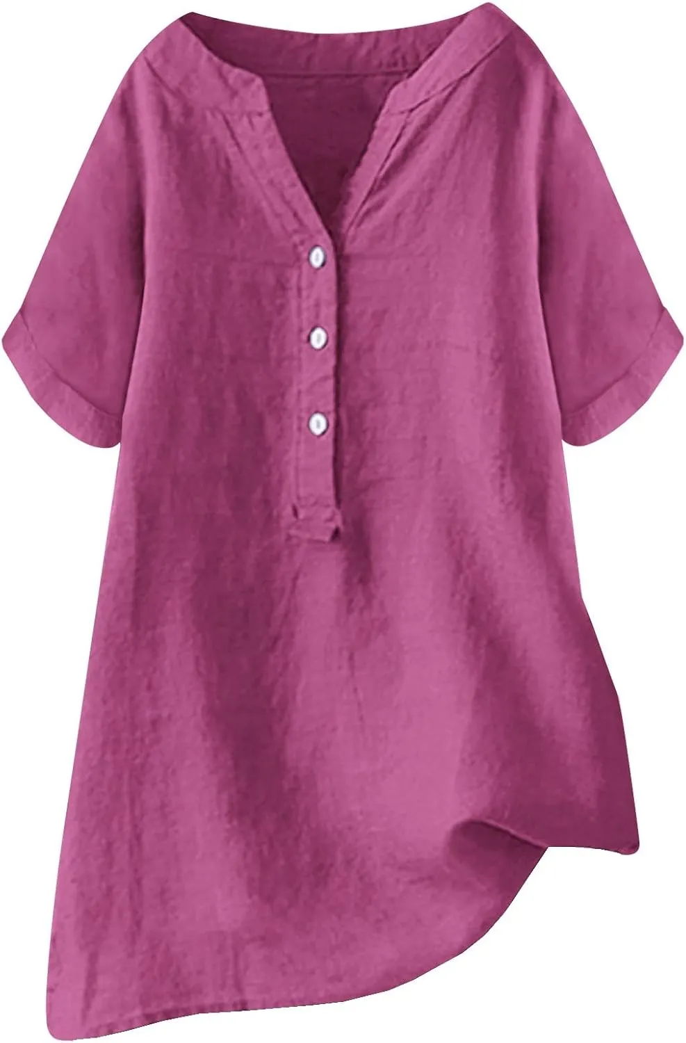 Linen Blouses for Women Linen Button Down Shirt Summer Short Sleeve Boho Plus Size Top Tunic Dressy Peasant Shirts