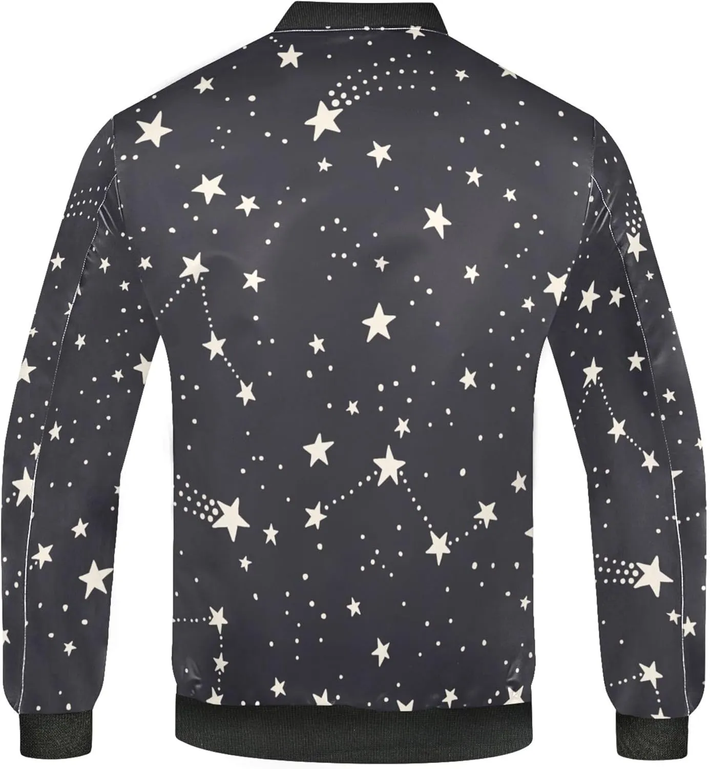 linqin Star Black and White Mens Lightweight Jacket Mens Windbreaker Jackets Lightweight Rain Shell Jacket Men Work Jacket