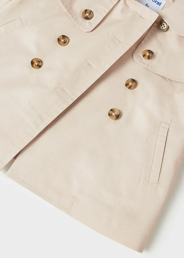Mayoral Baby girls Almond trench coat