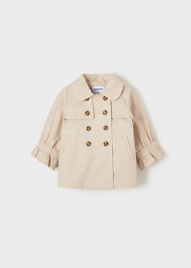 Mayoral Baby girls Almond trench coat