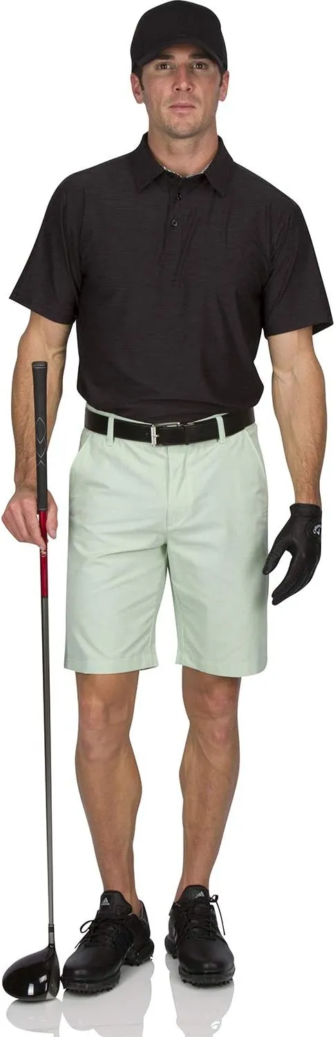 Mens Dry Fit Golf Shorts 10 in Inseam - Quick Dry Casual Chinos w/Elastic Waist