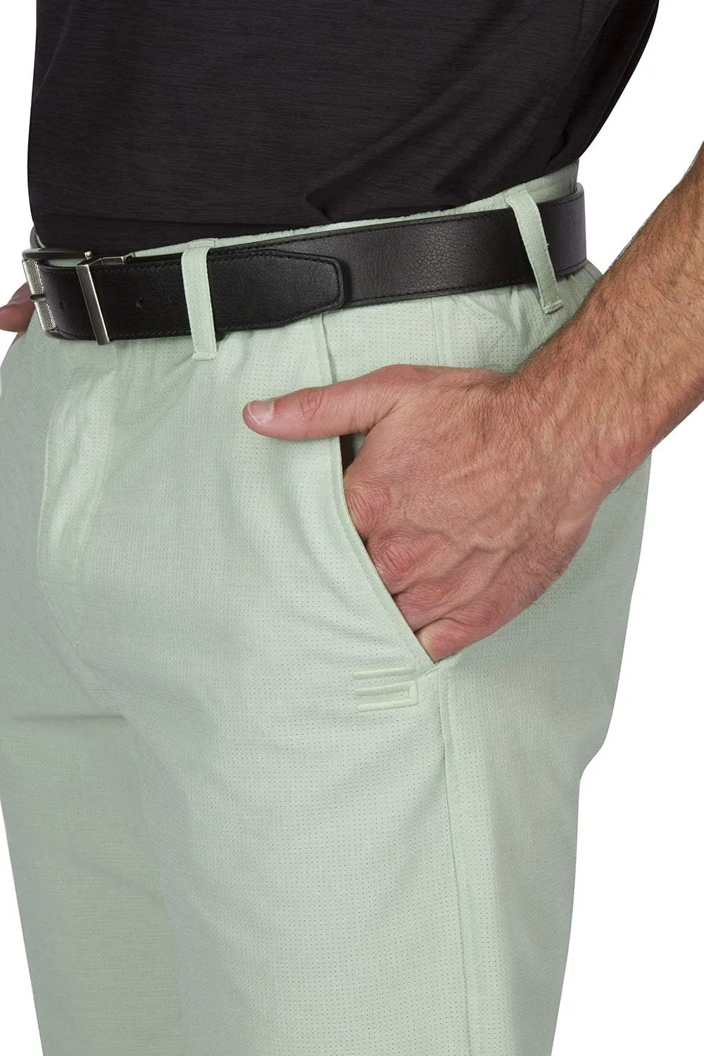 Mens Dry Fit Golf Shorts 10 in Inseam - Quick Dry Casual Chinos w/Elastic Waist
