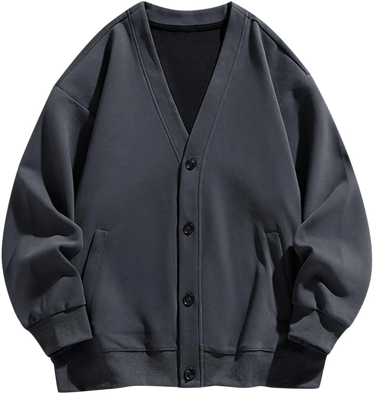Mens Winter Coats Casual Long Sleeve Pullover Jackets Open Front Cardigan Button Down Fall Jackets Oversized Sweatshirt