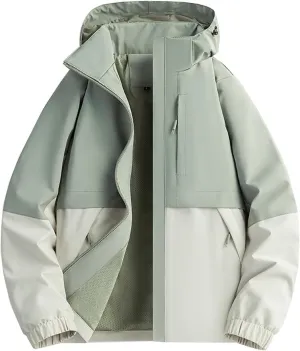 Waterproof Jackets for Men Hooded Drawstring Rain Jackets Lightweight Raincoats Outdoor Hiking Running Travel Coats