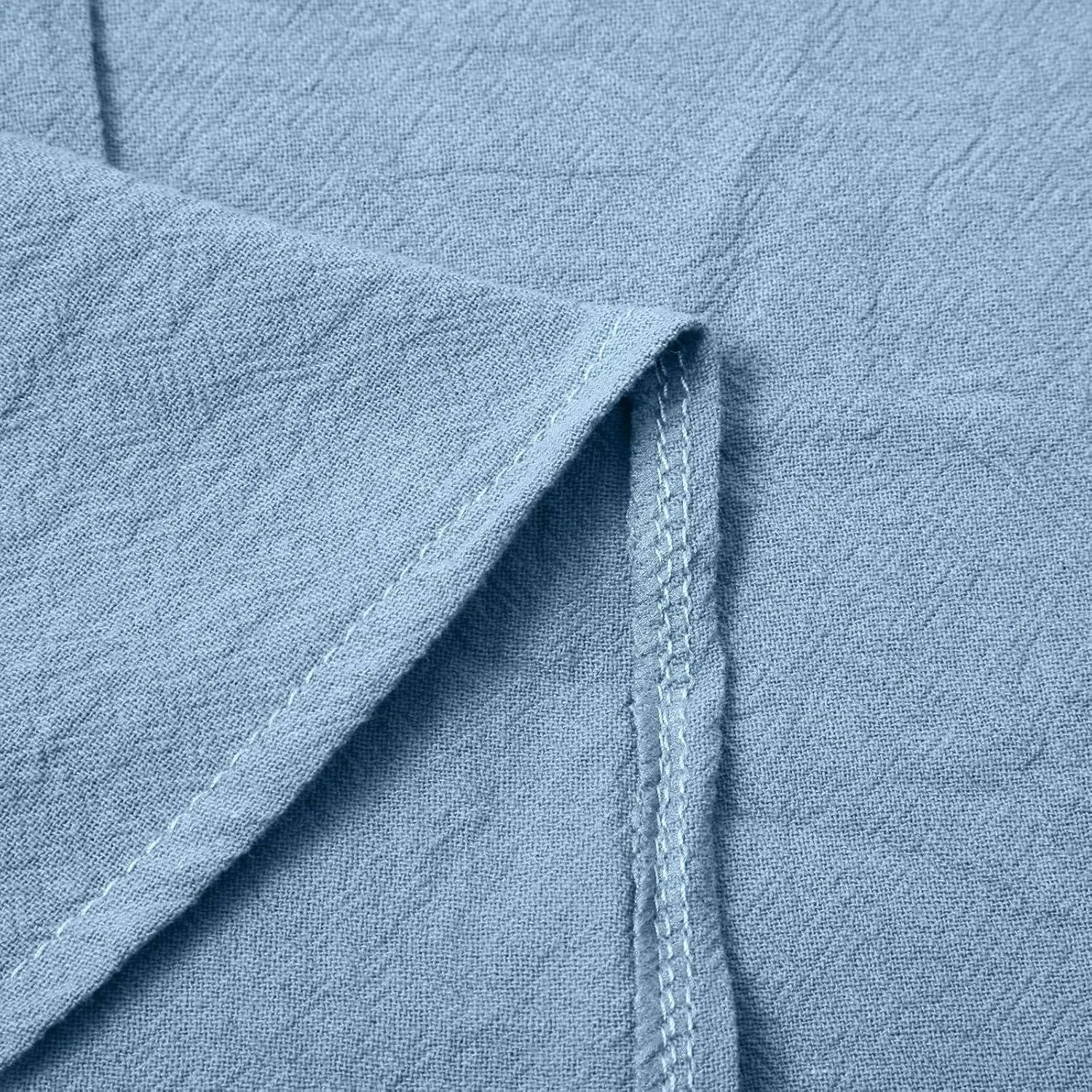 Womens Cotton Linen Shirts Blouses Casual Spring Summer Loose Scoop Neck Button Up Short Sleeve Dandelion Tunic Tops